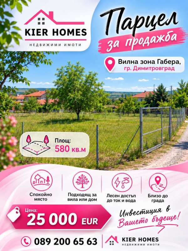 Продава парцел, гр. димитровград, област хасково