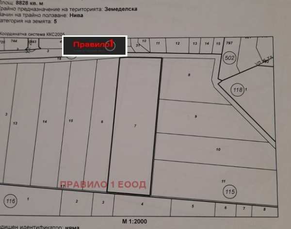 Продава земеделска земя, с. братаница, област пазарджик