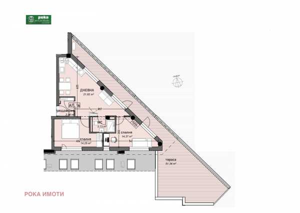 Продава 3-стаен, гр. стара загора, била