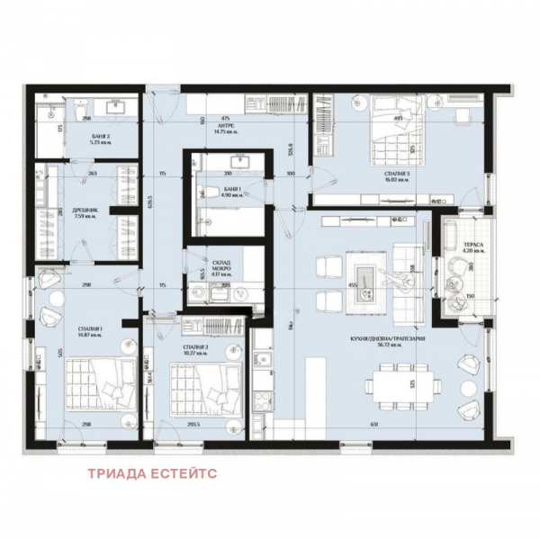 Продава  многостаен град Бургас, Хоризонт
      160 кв.м