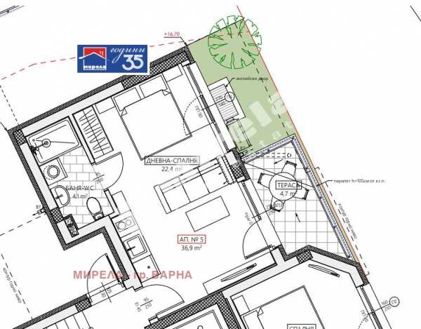 Продава 1-стаен, гр. обзор, област бургас