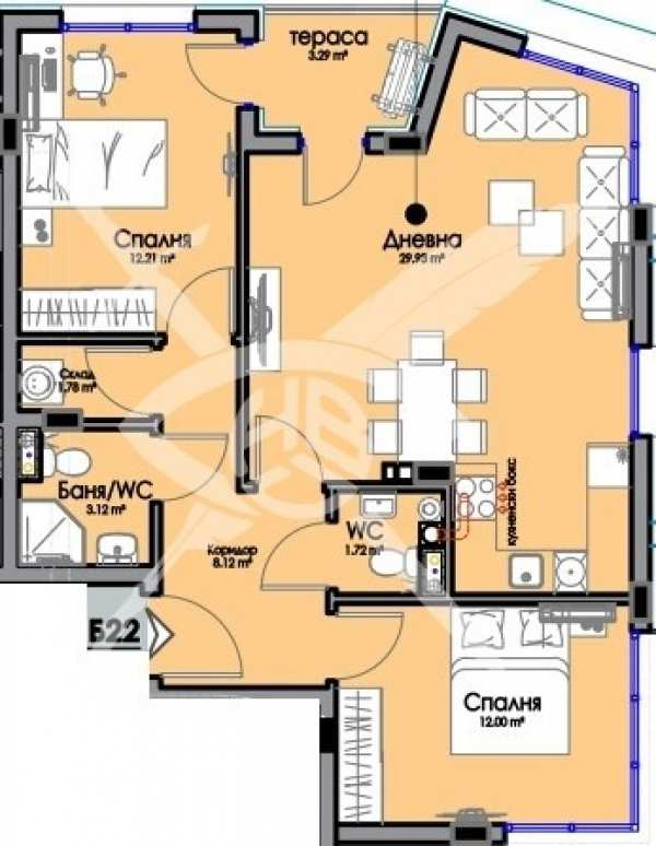 Продава 3-стаен, гр. бургас, област бургас