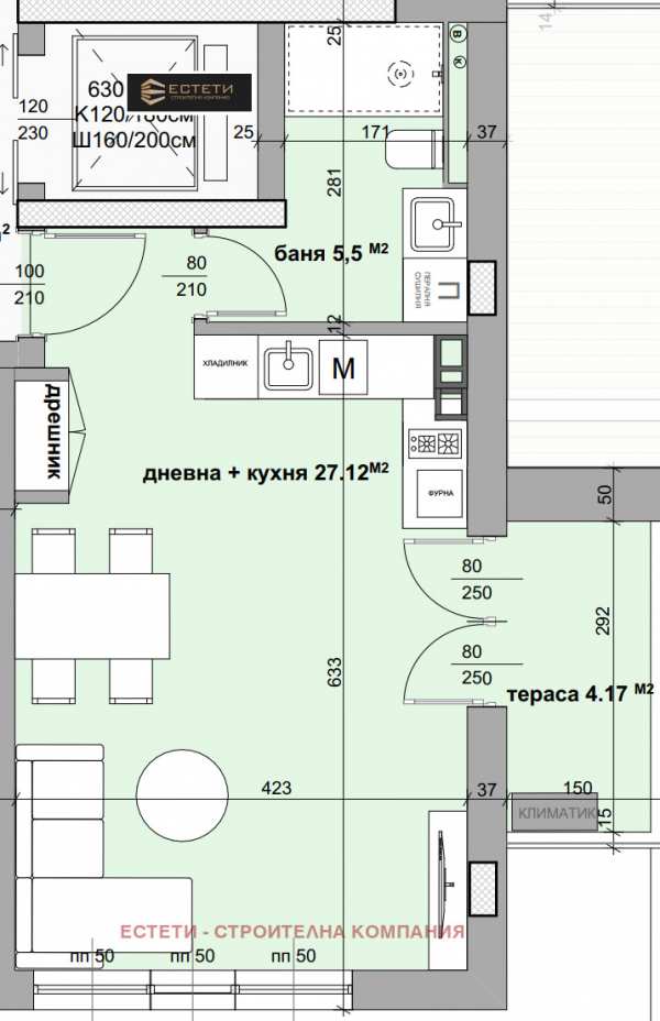 Продава 1-стаен, гр. стара загора, студентско градче