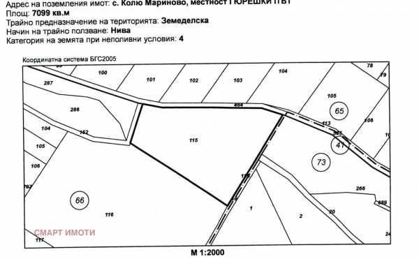 Продава земеделска земя, с. колю мариново, област стара загора