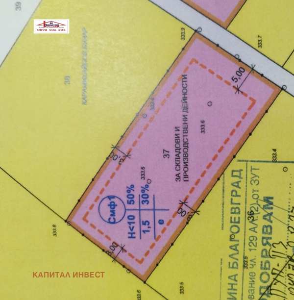 Продава парцел, гр. благоевград, широк център