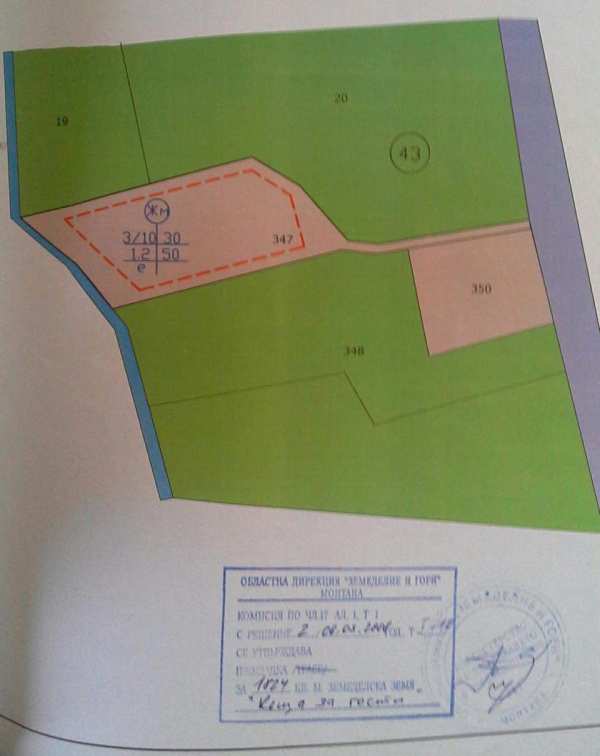Продава парцел, гр. вършец, област монтана