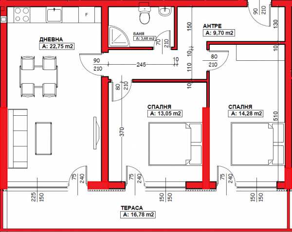Продава 3-стаен, гр. благоевград, широк център