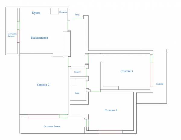 Дава под наем 4-стаен, гр. варна, левски 1