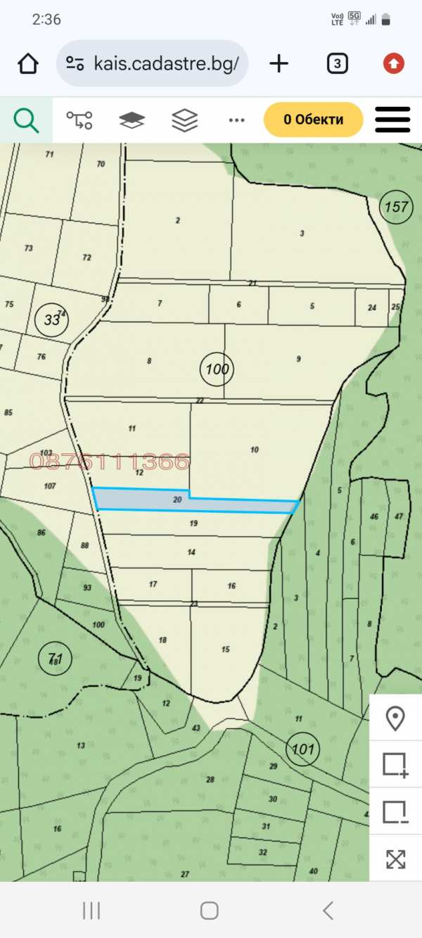 Продава парцел, с. поповци, област габрово