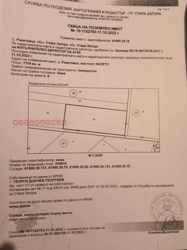 Продава земеделска земя, с. ракитница, област стара загора