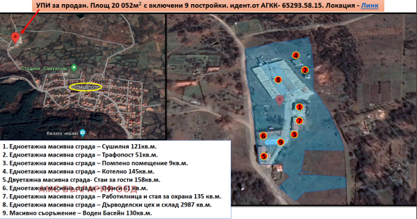 Продава пром. помещение, с. самуилово, област благоевград