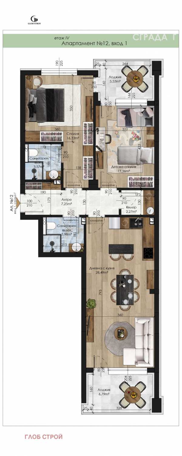 Продава 3-стаен, гр. шумен, пазара