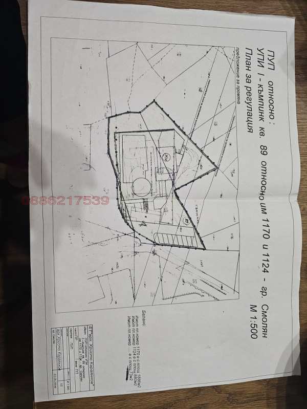 Продава парцел, гр. смолян, каптажа