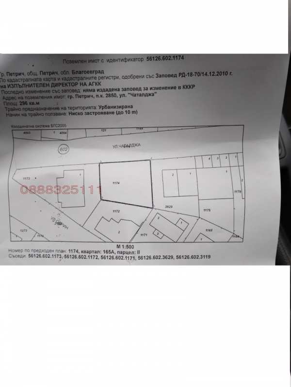 Продава парцел, гр. петрич, област благоевград