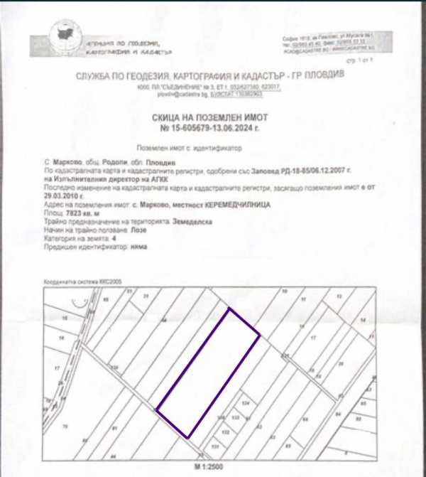 Продава земеделска земя, с. марково, област пловдив