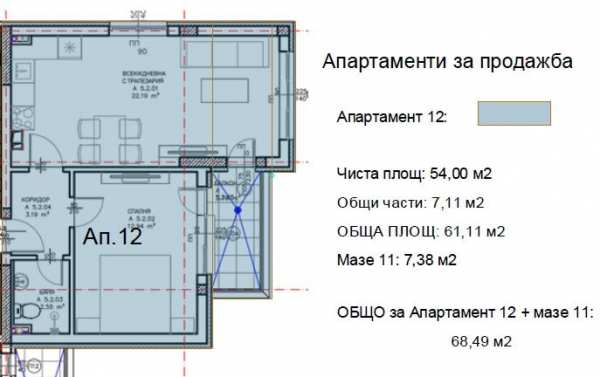 Продава 2-стаен, гр. благоевград, идеален център