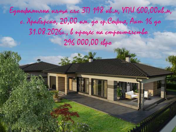 Продава къща, с. храбърско, област софия област