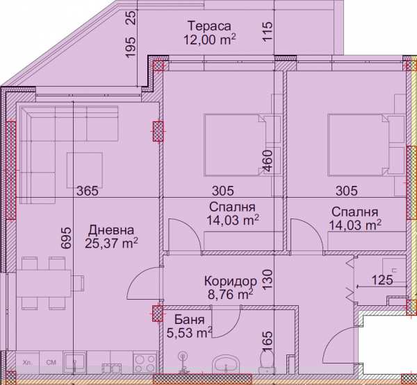 Продава 3-стаен, гр. благоевград, струмско