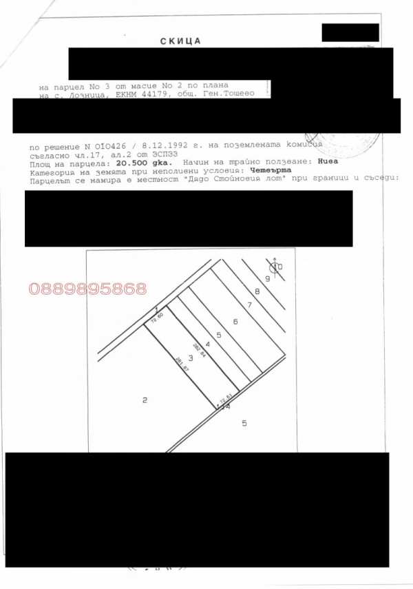 Продава земеделска земя, гр. генерал тошево, област добрич