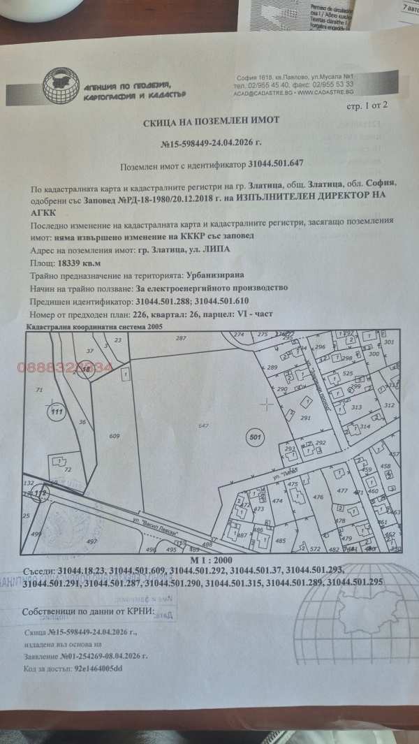 Продава бизнес имот, гр. златица, област софия област