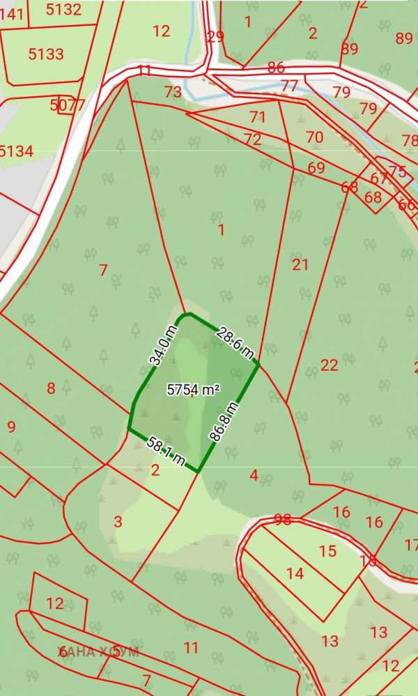 Продава парцел, с. черни осъм, област ловеч